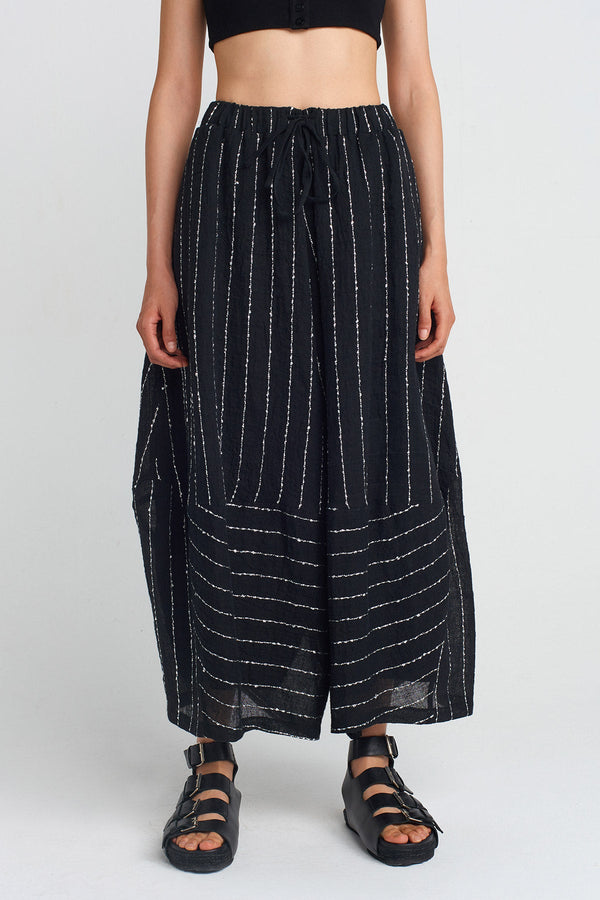 NU Sequin Embellished Trousers Black