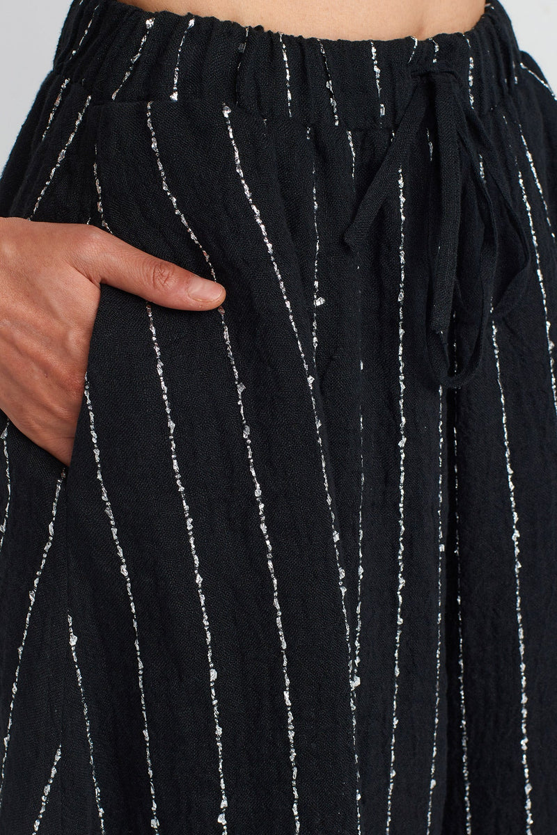 NU Sequin Embellished Trousers Black