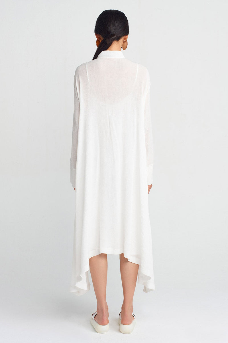 NU Crinkle Fabric Shirt Dress Black