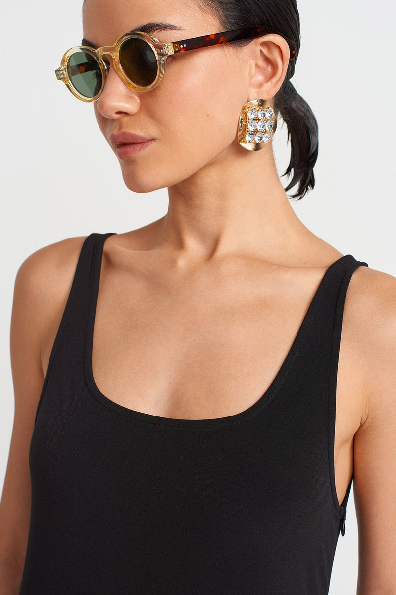 NU Thick Strappy Jersey Dress Black