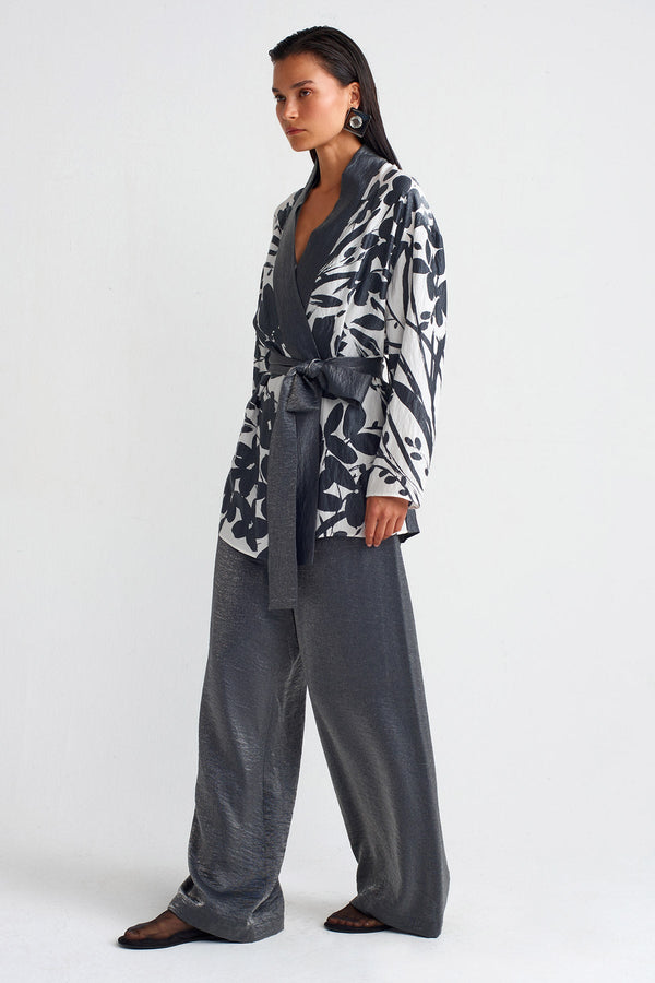 NU Printed Short Kimono Multi Color