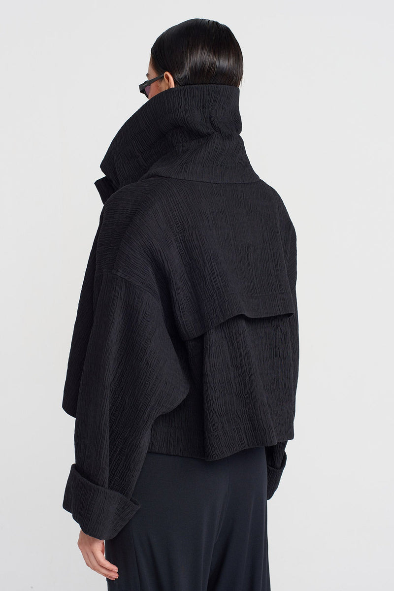 NU High Collar Jacket Black