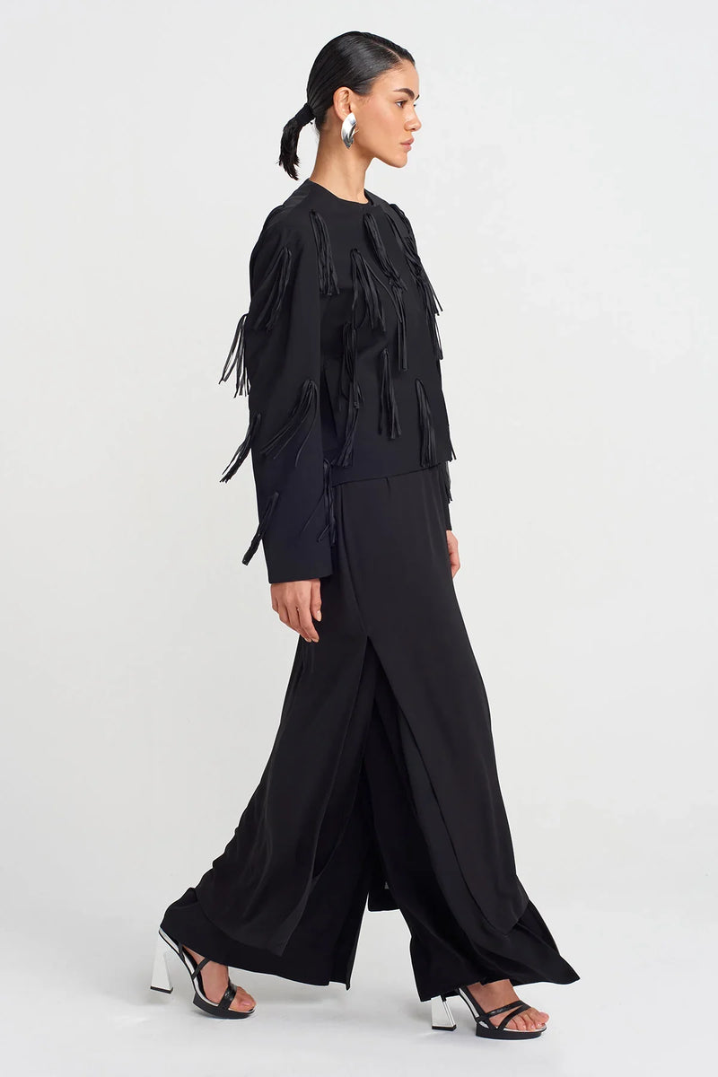 NU Tassel Short Jacket Black