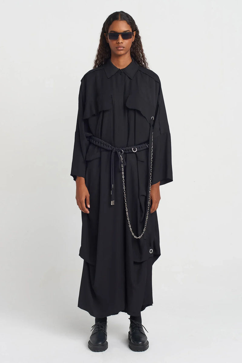 NU Chain Detail Belt Black