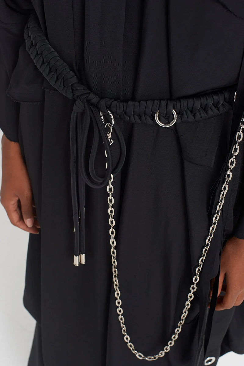 NU Chain Detail Belt Black