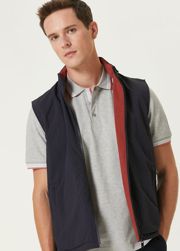 Beymen Club Reversible Zipped Up Vest Dark Navy