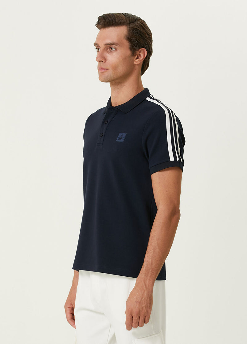 Beymen Club Men Stripe Detailed Polo T-Shirt Navy