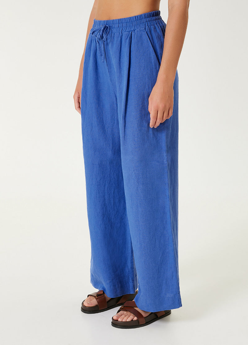 Beymen Club Linen Trousers Cobalt