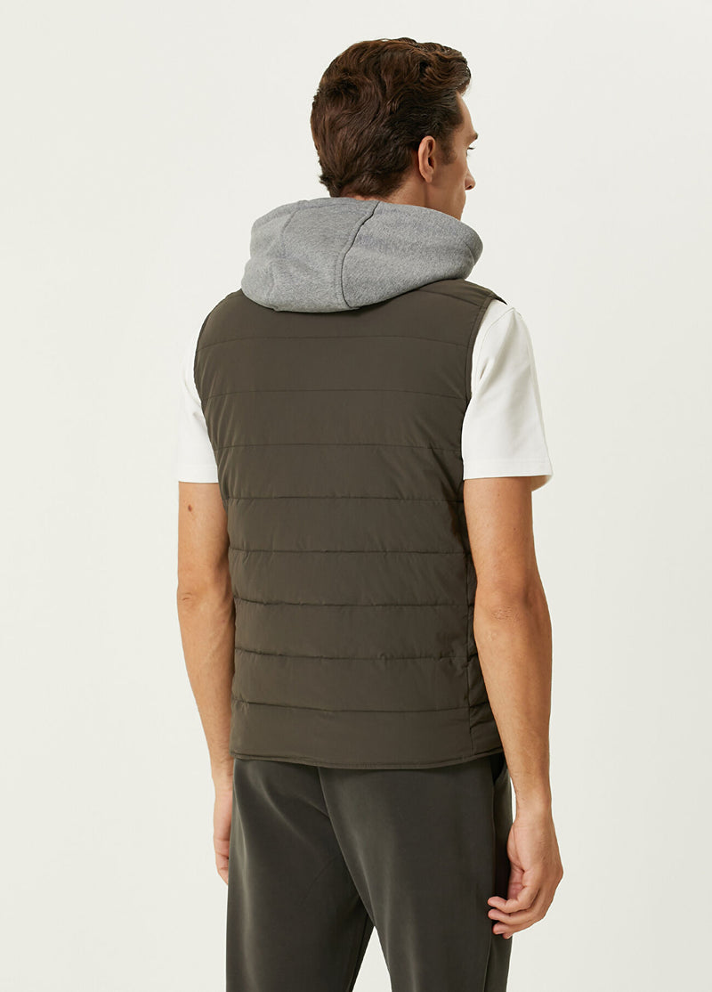 Beymen Club Men Dark Hooded Vest Khaki