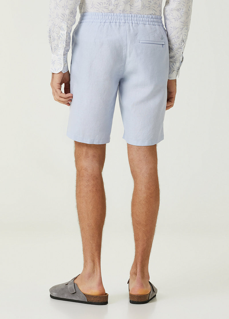 Beymen Club Waist Cord Linen Shorts Blue