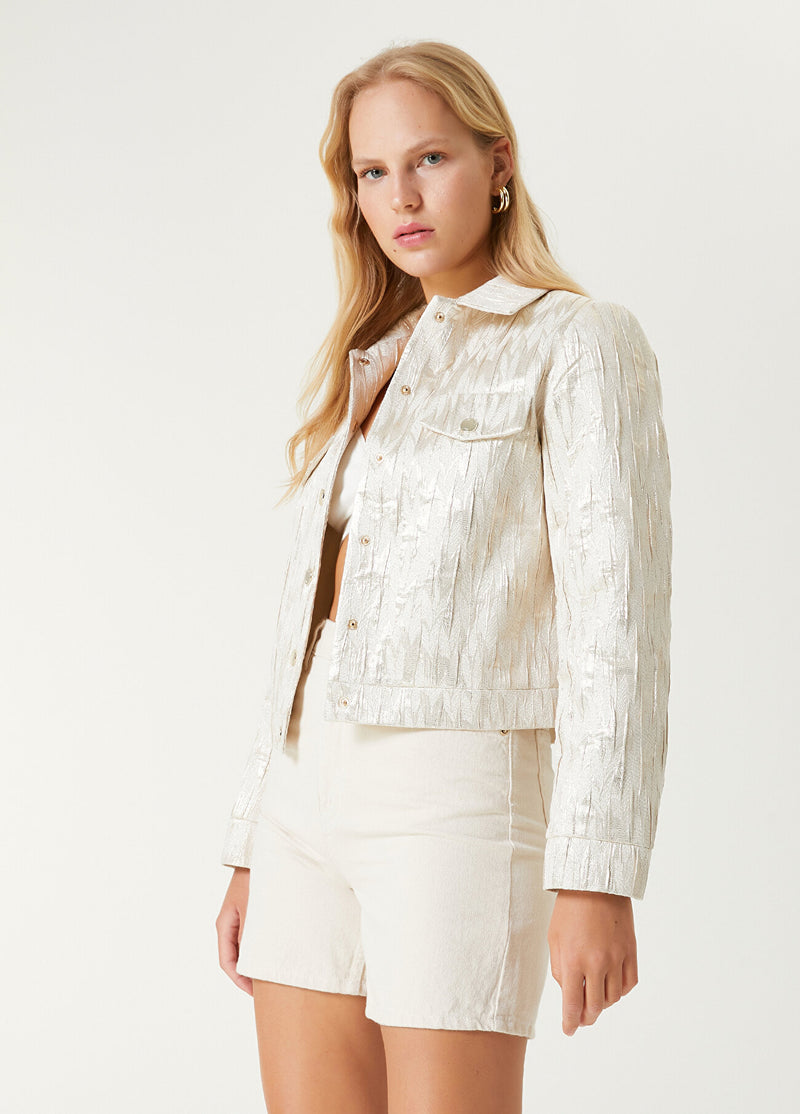 Beymen Club Glittery Jacquard Jacket Ecru