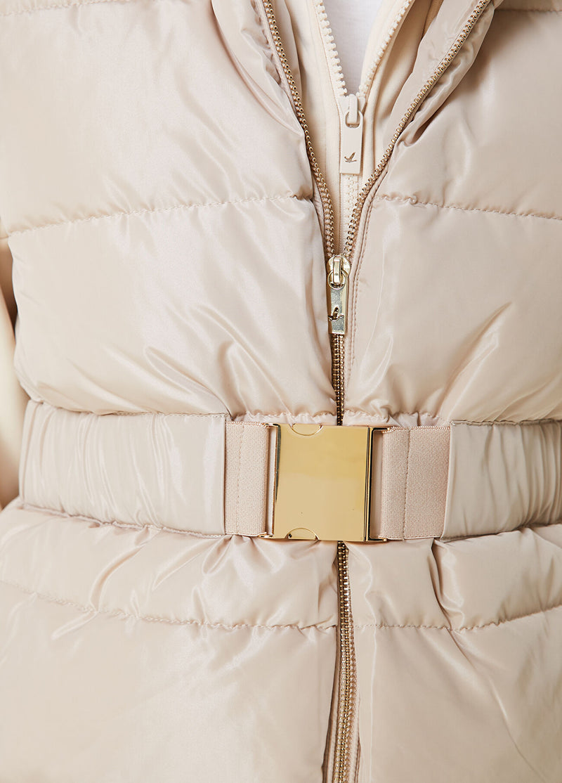 Beymen Club Hooded Belted Puff Coat Beige