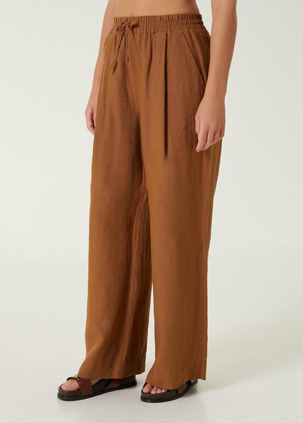 Beymen Club Camel Linen Trousers Camel