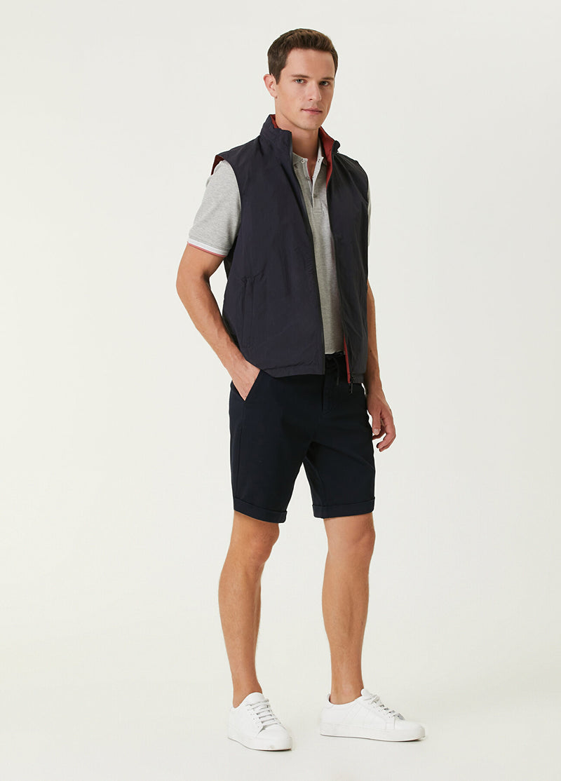 Beymen Club Men Reversible Zipped Up Vest Dark Navy