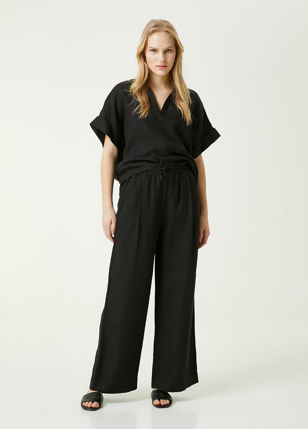 Beymen Club Linen Trousers Black