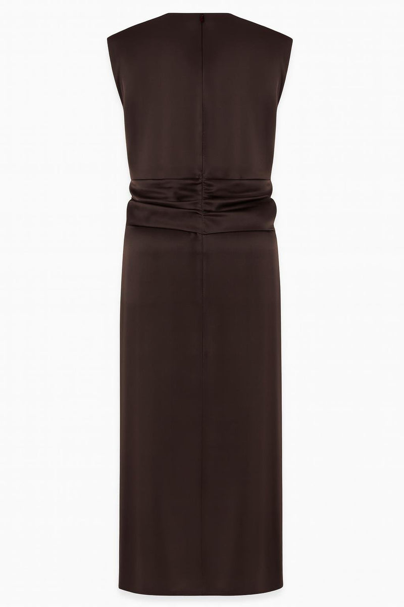 Setre Waist Detailed With Tassel Dress Burgundy