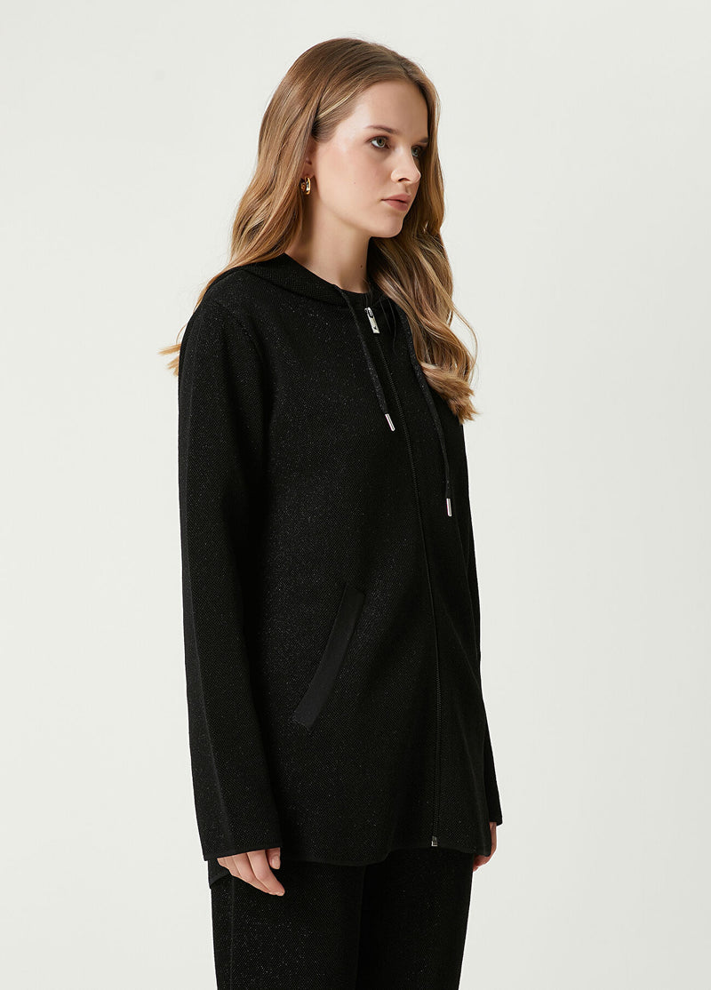 Beymen Club Glitter Textured Cardigan Black