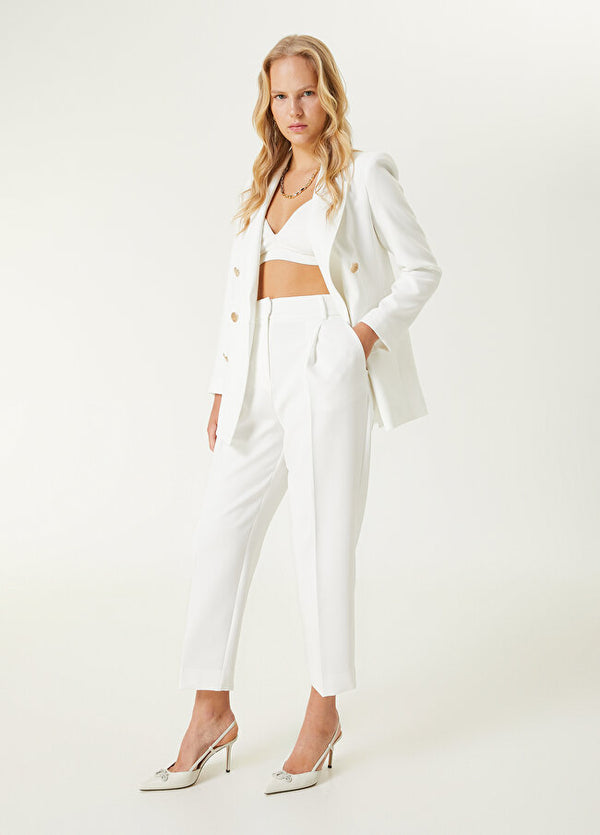 Beymen Club Pleated Formal Trousers Off White