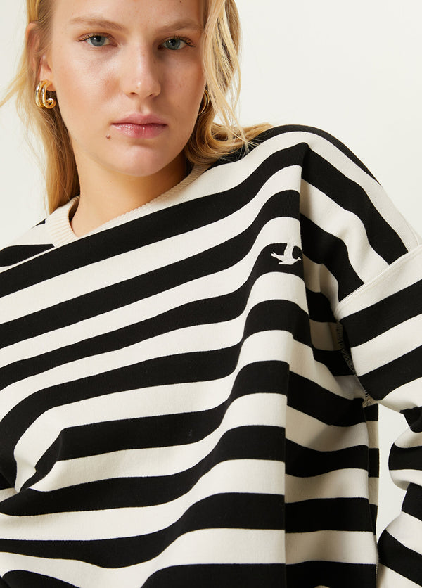 Beymen Club Stripe Patterned Sweater Black&White