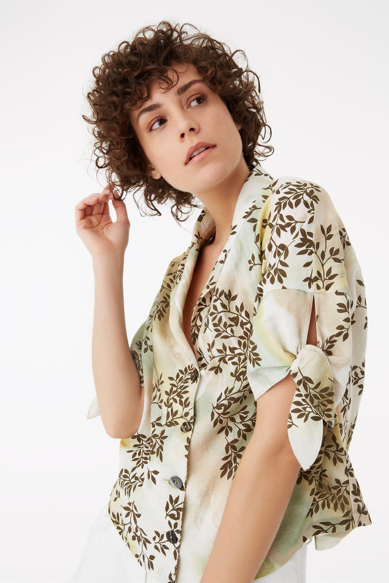 Exquise Shirt Print S/Sl Print - Wardrobe Fashion