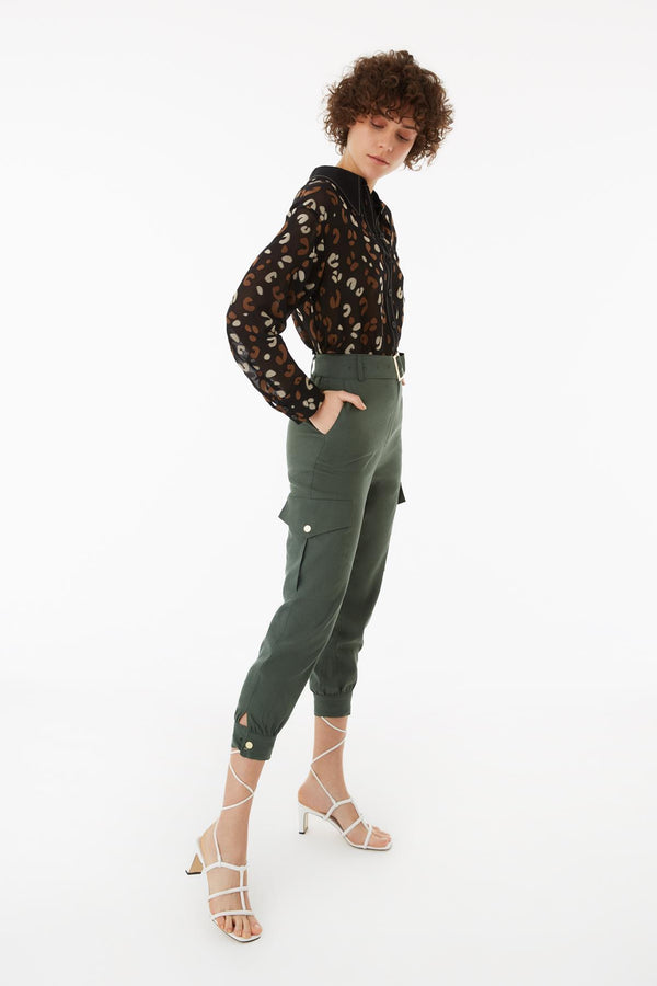 Exquise Trouser Cargo Khaki - Wardrobe Fashion