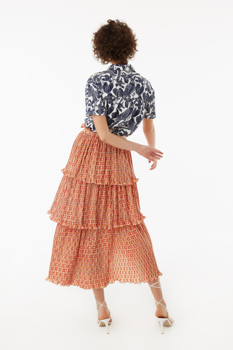 Exquise Skirt Print Layered Print - Wardrobe Fashion