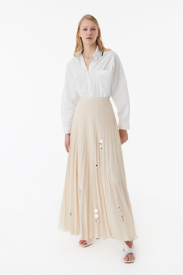 Exquise Skirt Full Lace Beige - Wardrobe Fashion