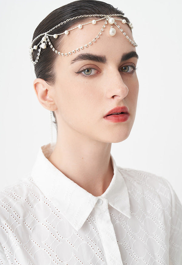 Choice Head Accessory With Pearl Detail Silver