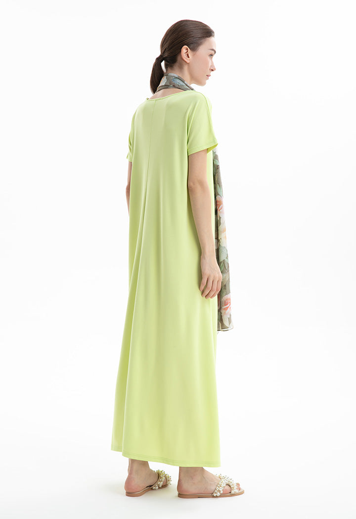Choice Short Sleeve Jersey Dress Lime
