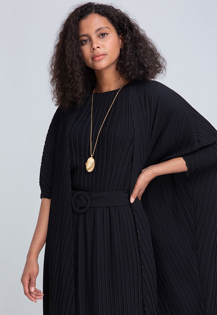 Choice Pleated Outer Jacket Black