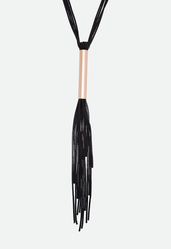 Choice Multi Snake Chain Layered Necklace Black - Wardrobe Fashion