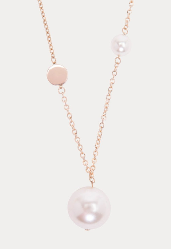 Choice Pearl Charm Chain Necklace Gold - Wardrobe Fashion