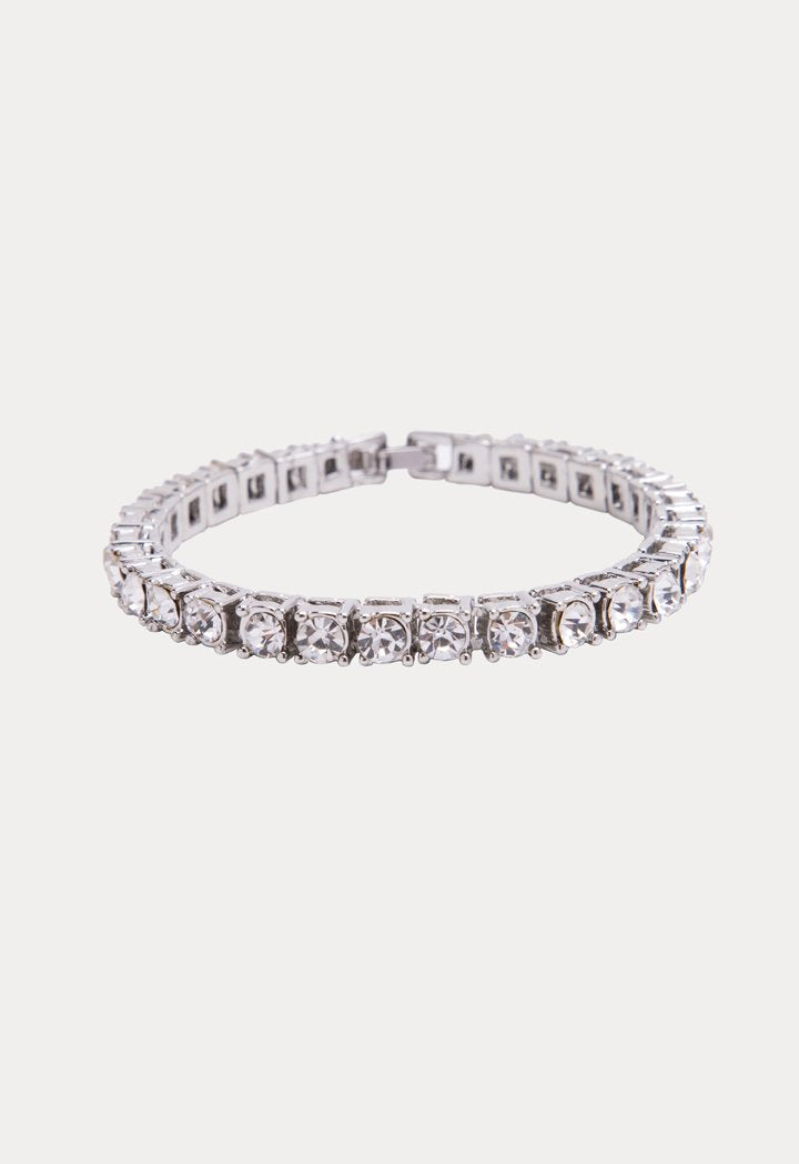 Choice Rhinestone Tennis Bracelet Silver - Wardrobe Fashion