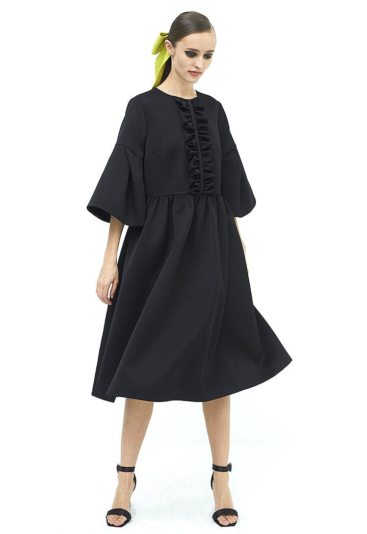 Choice Wide Sleeves Dress Black - Wardrobe Fashion