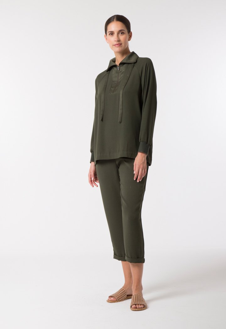 Choice Casual Crepe Trouser Olive