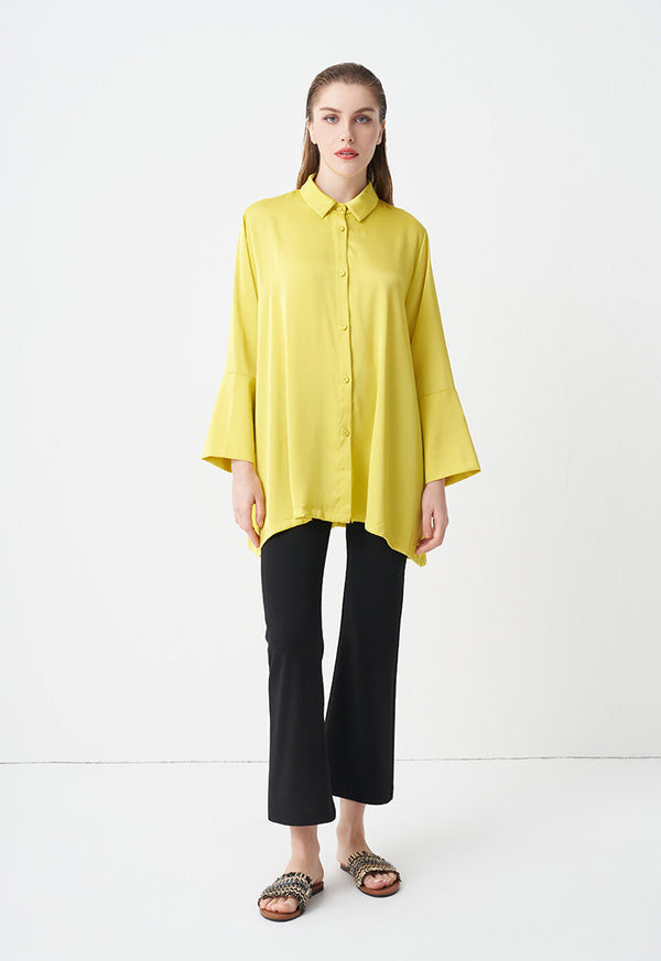 Choice Solid Long Sleeve Shirt Lime