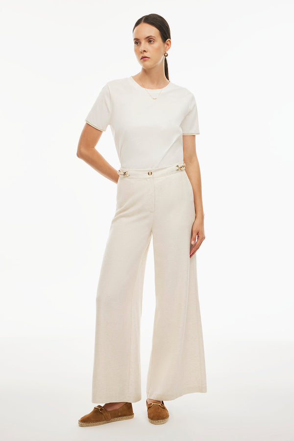 Perspective  Long High Rise Pants Beige