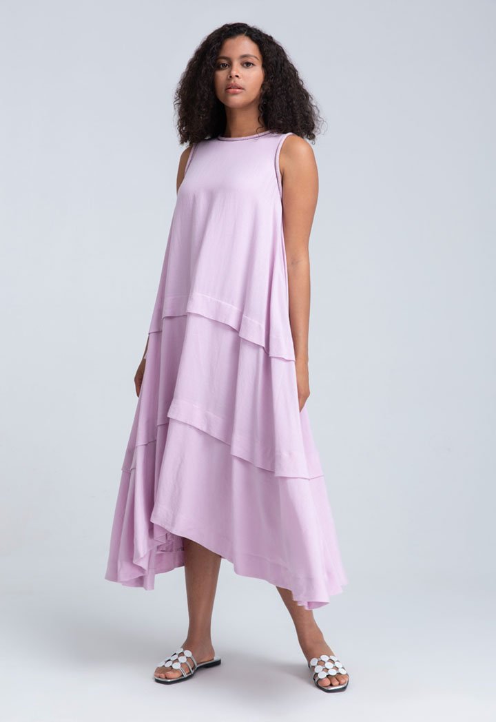 Choice Sleeveless Midi Dress Lilac