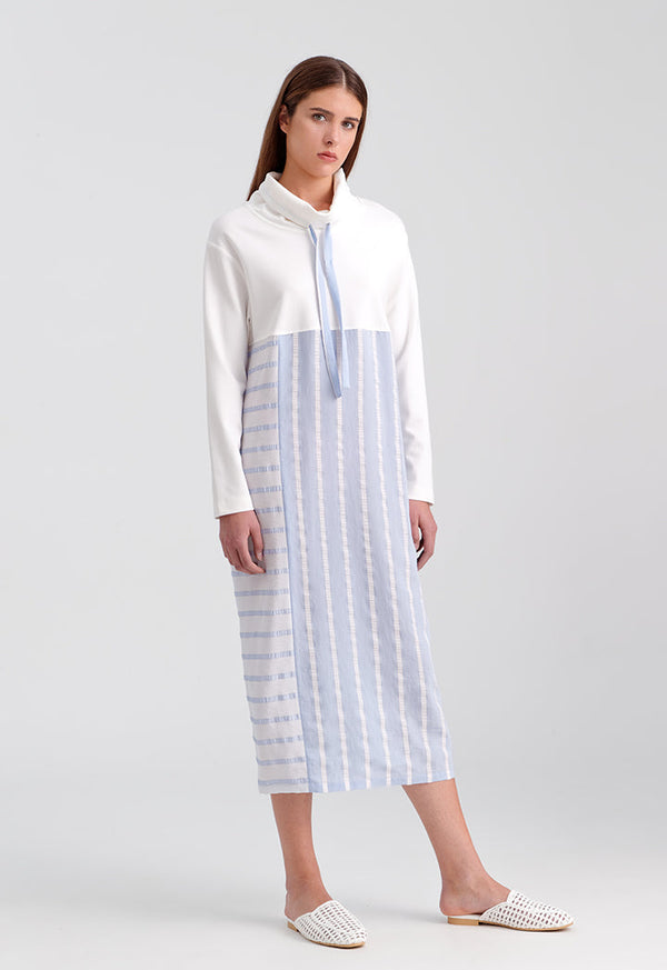 Choice Maxi Striped Dress Blue