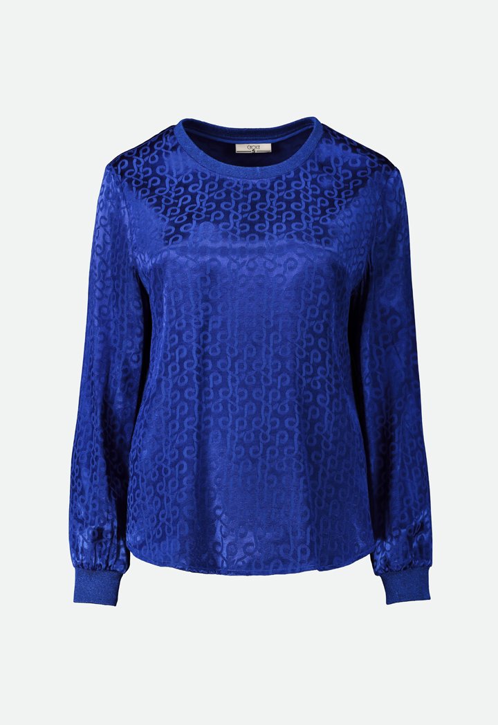 Choice Jacquard Pullover Top Cobalt - Wardrobe Fashion