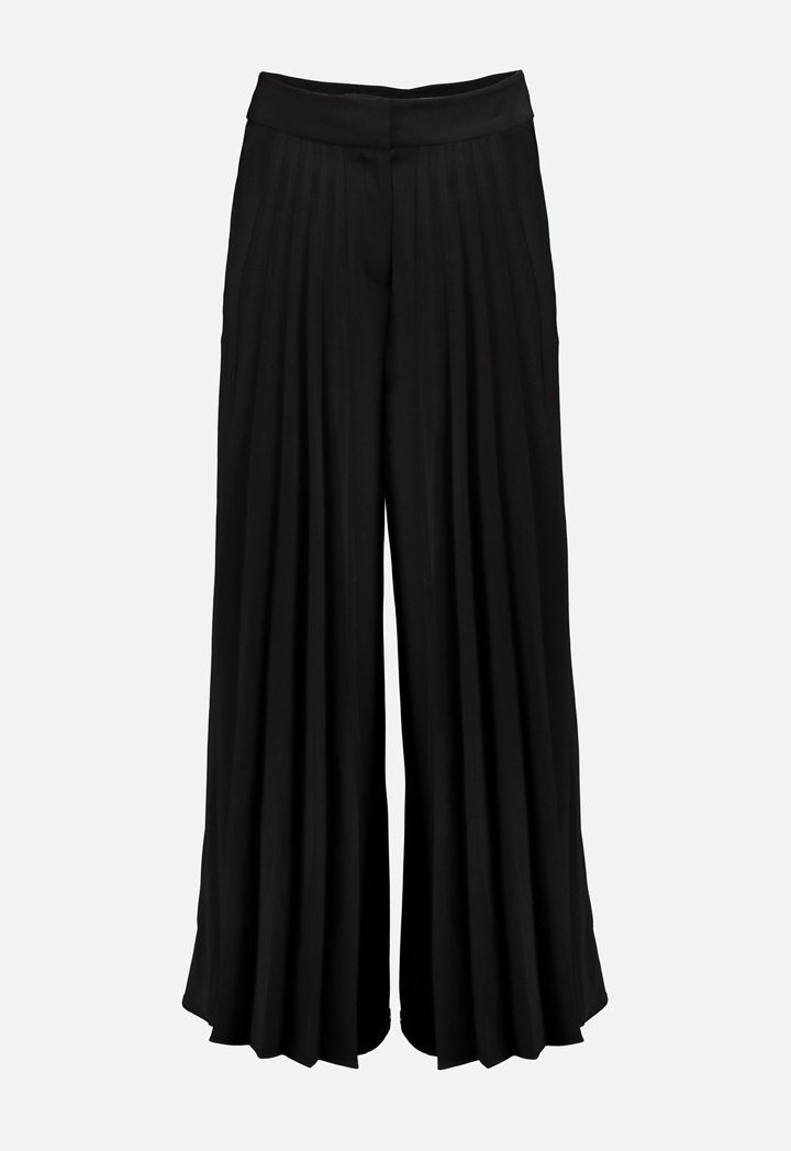 Choice Front Pleated Wide Leg Trouser Black - Wardrobe Fashion