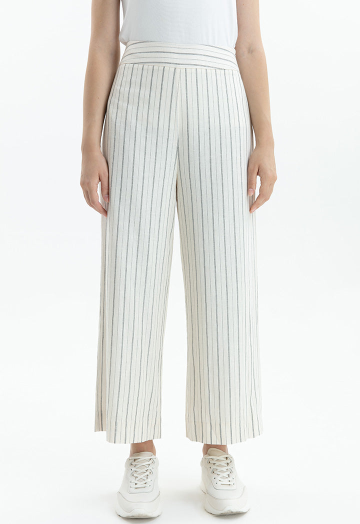 Choice Striped Pattern Trouser Creame / Black