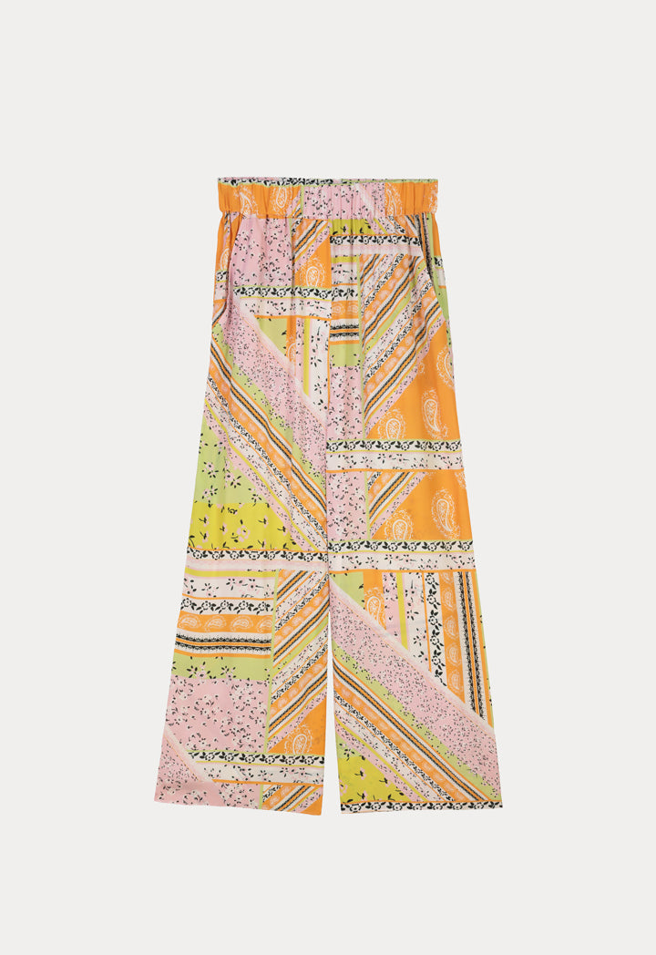 Choice Textured Disty Printed Trousers Multi Color