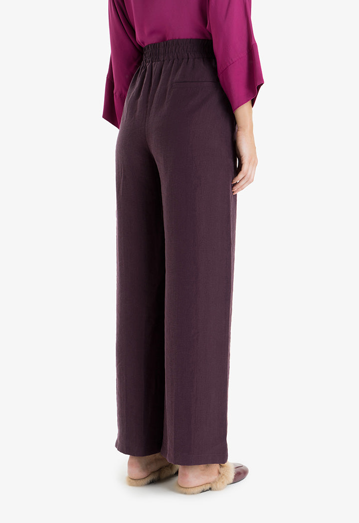 Choice Wide Leg Comfy Trouser Purple