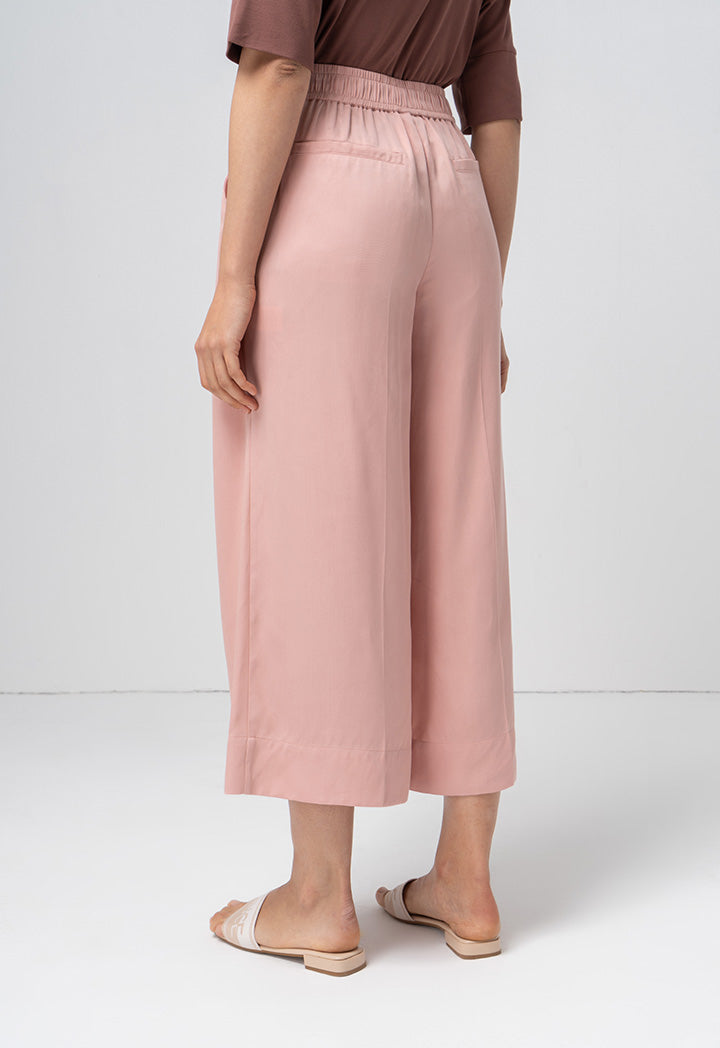 Choice Single Tone Straight Wide Legs Trouser Blush