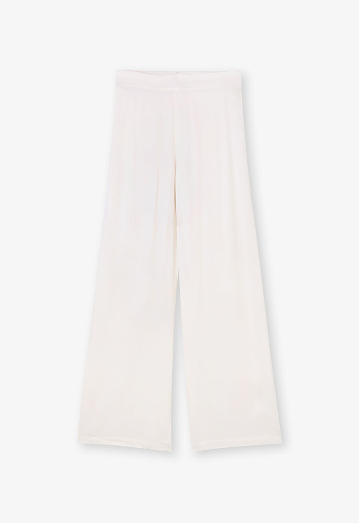 Choice Soft High-Waist Straight Wide Legs Trouser Cream