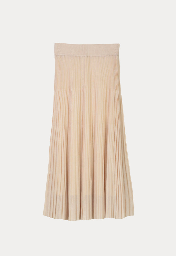 Choice Soft Textured Skirt With Attached Lining Beige