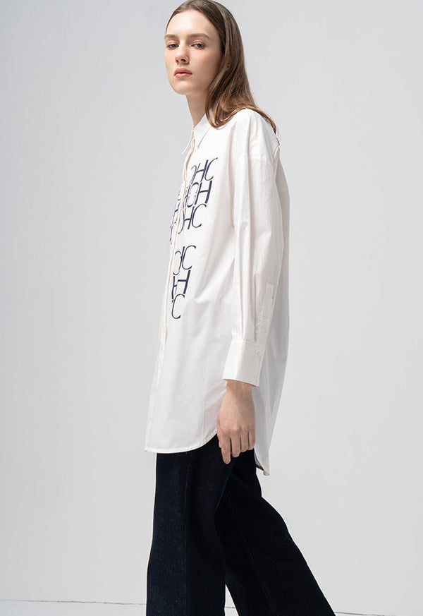 Choice Solid Long Sleeves Shirt  Offwhite