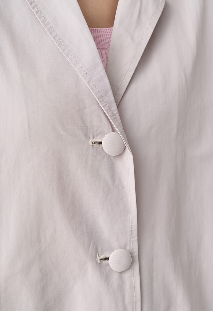 Choice Solid Single Breasted Jacket Beige