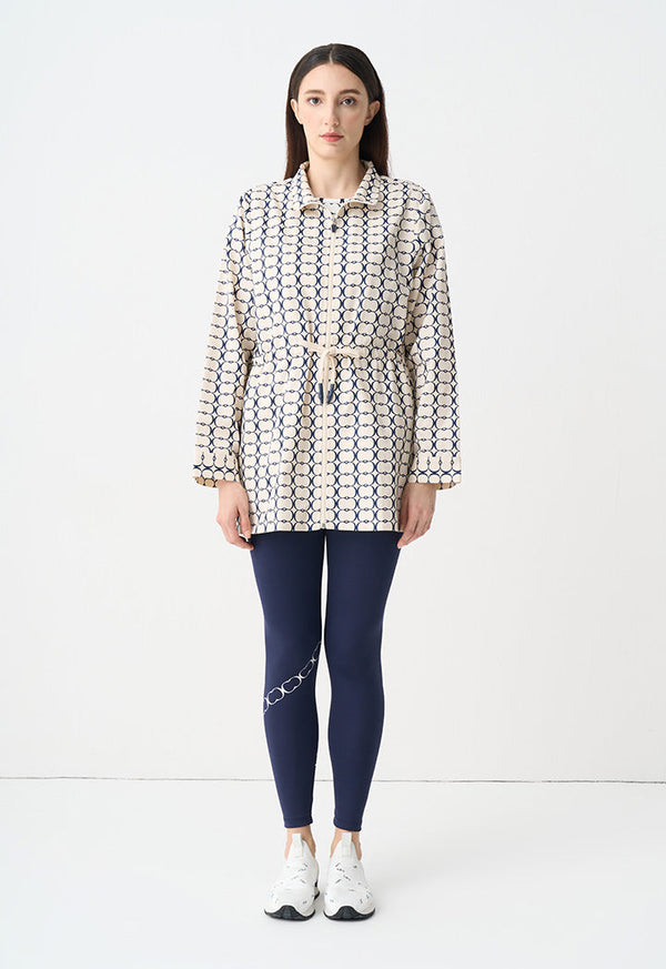 Choice Printed Monogram Midi Jacket Offwhite